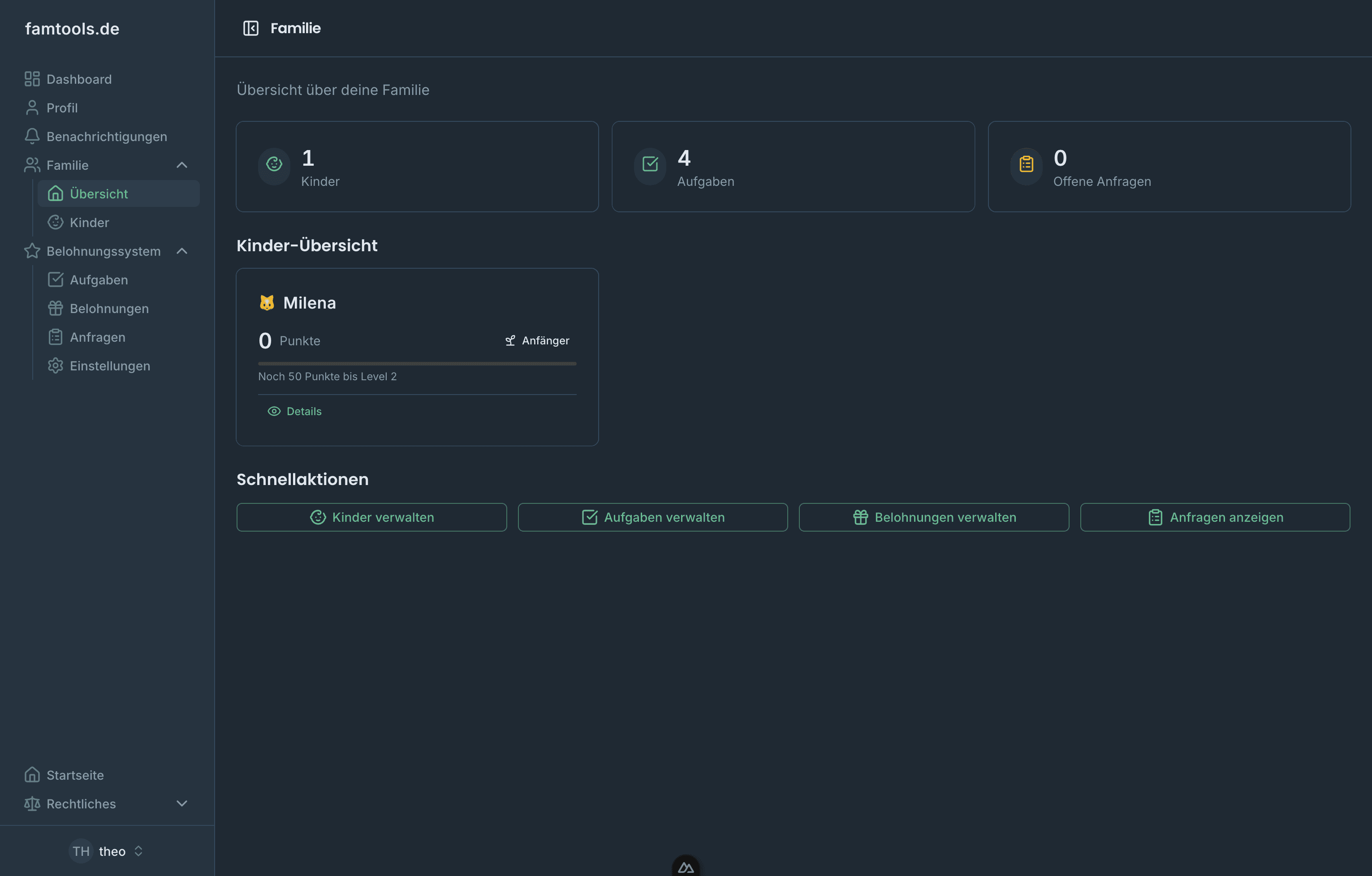Elternbereich – Übersicht
